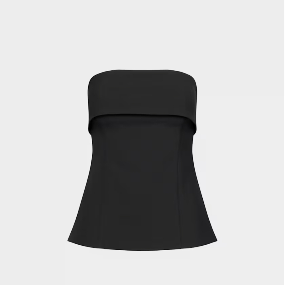 Aritzia Elegant Black Strapless Dress